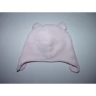 6-12 hó pamut bélelt puha macis füles sapka - rózsaszín