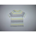 56/62-es csíkos rövid ujjú pamut póló