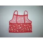 ~92/98-as virágos fodros tankini felső