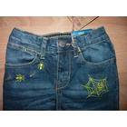 110-es vagány pókháló mintás farmernadrág - új