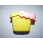 Citromsárga kis homokozó vödör állat mintákkal