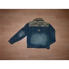 146/152-es vagány, bélelt, koptatott farmerkabát 146/152-es vagány, bélelt, koptatott farmerkabát