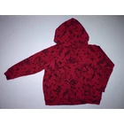 110/116-os kapucnis pulóver vagány mintával