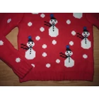 140-es Next hóember mintás vastag kötött pulóver