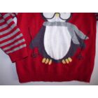74-es síelő pingvin mintás kötött pulóver
