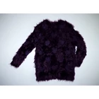 98-as Tu gyönyörű lila szőrmés kardigán szívecskékkel