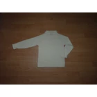 128/134-es vajszínű kötött lány pulóver