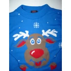 116/122-es rénszarvas mintás pulóver