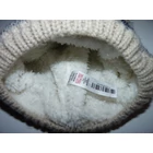 Bundás belsejű kötött macis sapka 6-12 hó