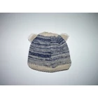 Bundás belsejű kötött macis sapka 6-12 hó