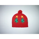 Karácsonyi mintás kötött sapka