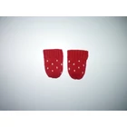 Piros hópelyhes kötött kesztyű 6-12 hó