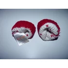 Piros hópelyhes kötött kesztyű 6-12 hó