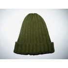 Kép a(z) Zöld bordáskötött sapka ~8-11 év termékhez