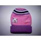 Kép a(z) Rózsaszín-lila kötött sapka bárányos mintával - ~2-4 év termékhez