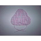 Tündéri rózsaszín mintás napsapka tarkóvédővel 6-9 hó - új