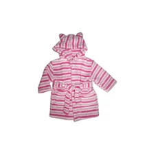 Kép a(z) 62/68-as rózsaszín csíkos kislány fürdőköpeny, köntös termékhez