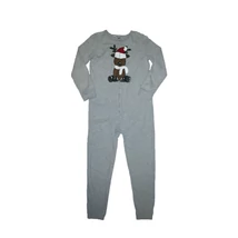 Kép a(z) 140/146-os karácsonyi rénszarvas mintás pamut overál, kezeslábas termékhez