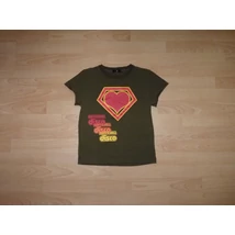 Kép a(z) 164/170-es szuper zöld, szív mintás pamut póló termékhez