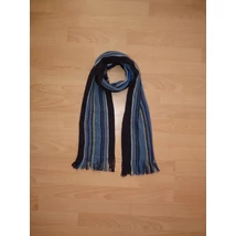 Kép a(z) Sötétkék-szürke-világoskék-fekete-fehér-sötétlila színű sál termékhez