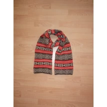 Kép a(z) Drapp-piros-szürkésbarna színű mintás gyapjúsál termékhez