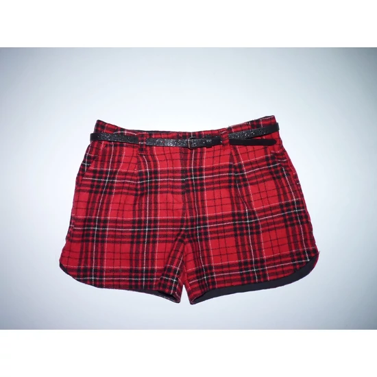 Kép a(z) 134-es Next csinos kockás alkalmi rövidnadrág övvel termékhez