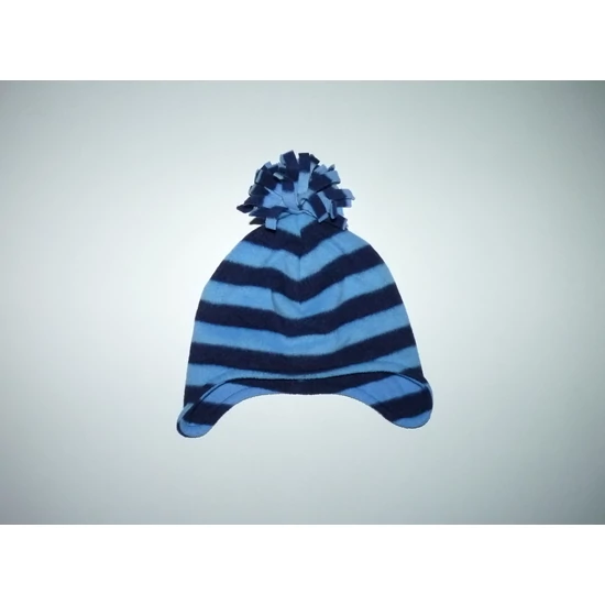 Kép a(z) 56/62-es puha kék csíkos polár sapka termékhez