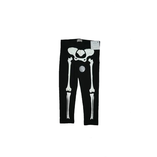 92/98-as sötétben világító csontváz leggings - új