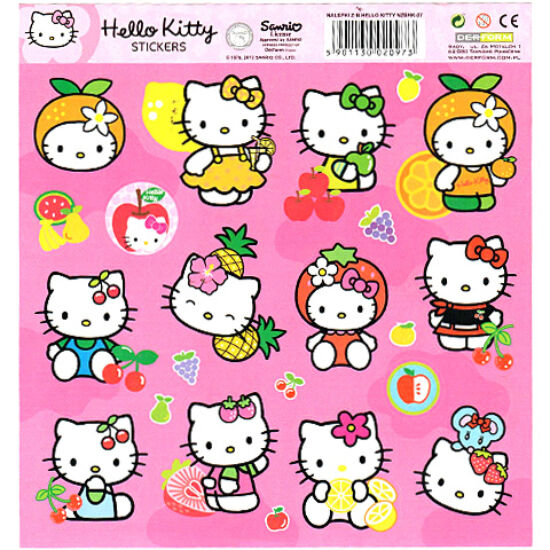 Hello Kitty Fruits matrica szett 15 db-os - gyümölcsök