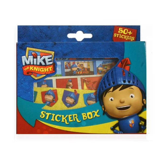 Mike a kis lovag 4 íves matrica szett dobozban
