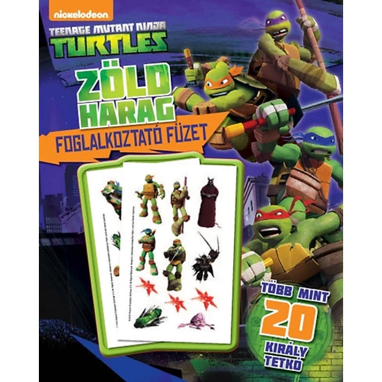 Kép a(z) Tini nindzsa Teknőcök: Zöld Harag foglalkoztató füzet tetkókkal termékhez