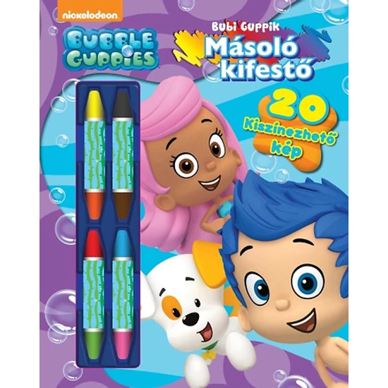 Kép a(z) Bubi Guppik másoló kifestő - 20 kiszínezhető kép + zsírkréták termékhez