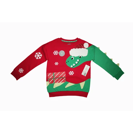 Kép a(z) 122-es karácsonyi Mikulás dínós pulóver - új termékhez