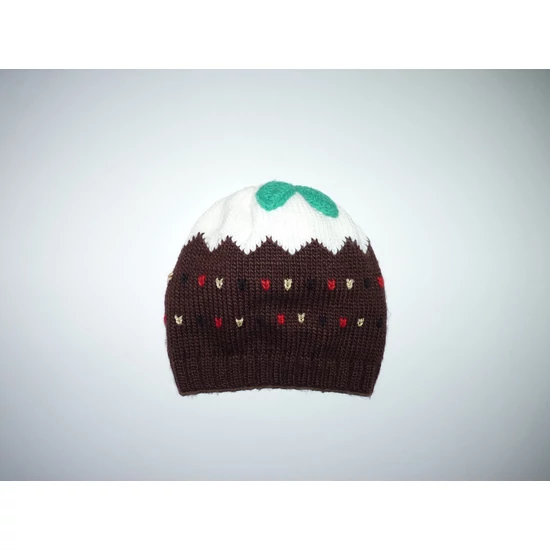 Kép a(z) Karácsonyi kötött kislány sapka ~4-6 év termékhez