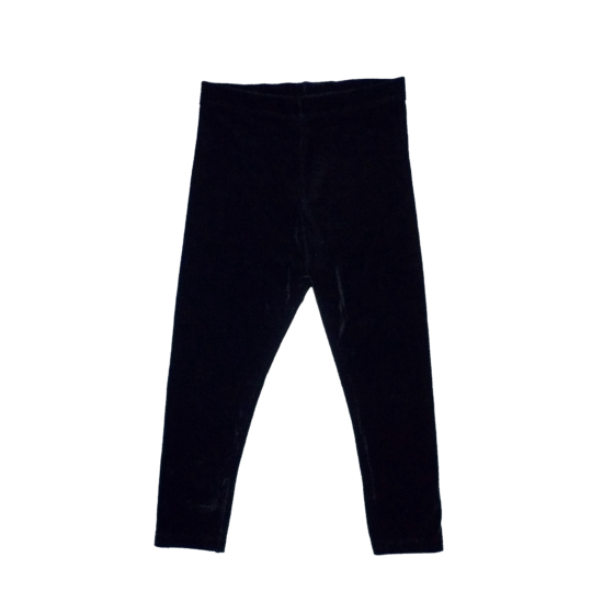 86/92-es fényes fekete bársony leggings