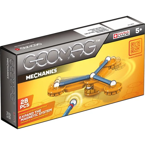 Kép a(z) Geomag Mechanics Mágneses építőjáték, 28 db termékhez