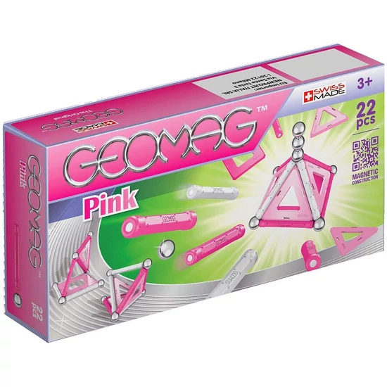 Kép a(z) Geomag Panels Pink Mágneses építőjáték, 22 db termékhez