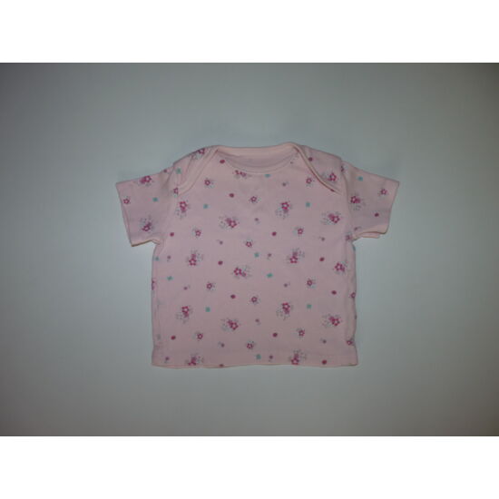 74-es rózsaszín virágos pamut póló