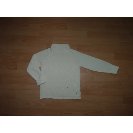 Kép a(z) 128/134-es vajszínű kötött lány pulóver termékhez