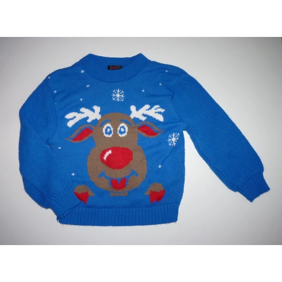 Kép a(z) 116/122-es rénszarvas mintás pulóver termékhez