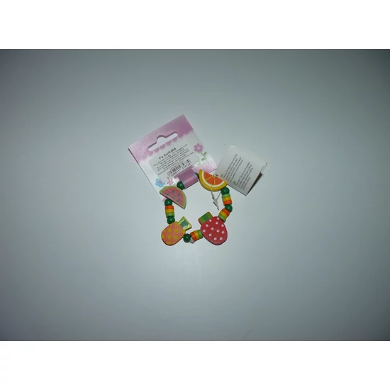 Kép a(z) Színes, gyümölcsös fa karkötő termékhez