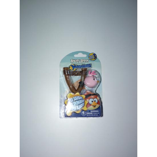 Angry Birds - gumilabda figura kilövővel - rózsaszín madár