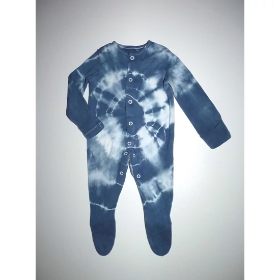 Kép a(z) 68-as különleges kék batikolt pamut rugdalózó termékhez