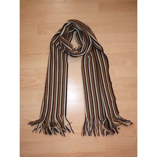 Kép a(z) Barna-drapp-fekete csíkos pasis sál termékhez