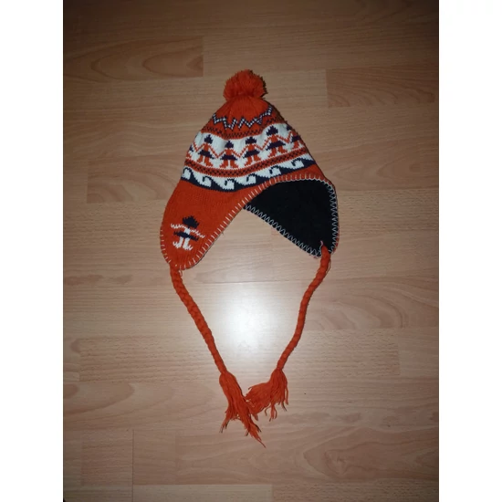 Kép a(z) Kötött, füles sapka belül polár béléssel, ~1-3 évesnek termékhez