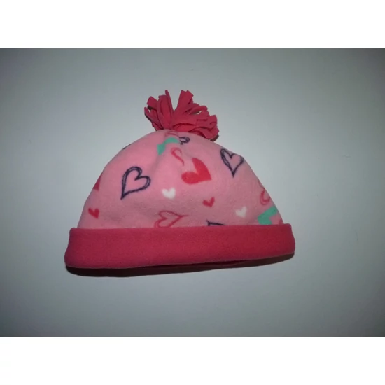 Kép a(z) 98-as rózsaszín szívecskés puha polár sapka termékhez