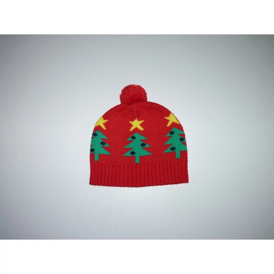 Kép a(z) Karácsonyi mintás kötött sapka termékhez