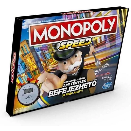Kép a(z) Hasbro Monopoly Speed családi társasjáték termékhez