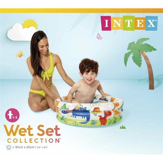 Intex dínós baba medence felfújható padlórésszel